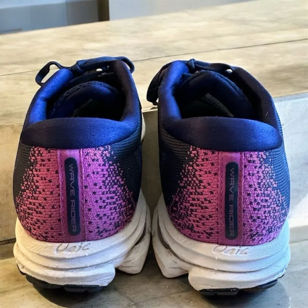 Mizuno Wave Rider Waveknit Navy Blue Women's Athletic Shoes